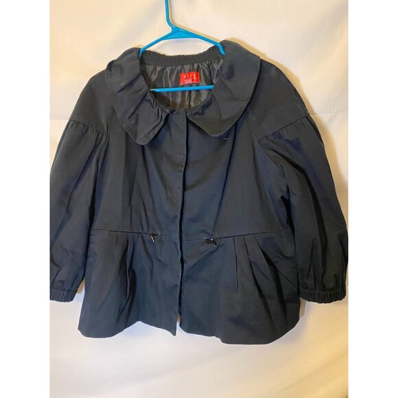 Elle Bolero Jacket Blazer Womens Size XL Black Puffy Sleeves 16/18 - Picture 1 of 3
